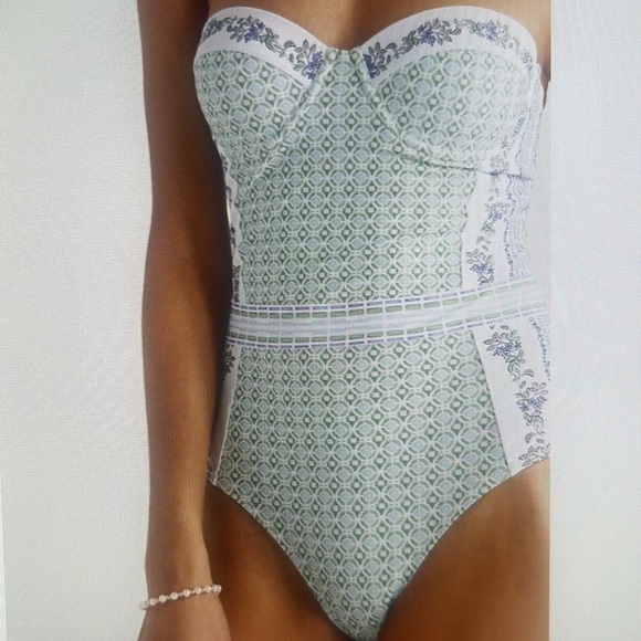 Tory Burch NWT Lipsi Swimsuit in Botanical Garden  S - Picture 4 of 10